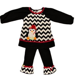 Emily Rose 2 piece Penguin Shirt and Leggings Set 4T